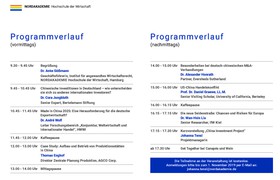 4. Jahrestagung des Instituts für angewandtes Wirtschaftsrecht „Deutsch-Chinesische Investitionen“