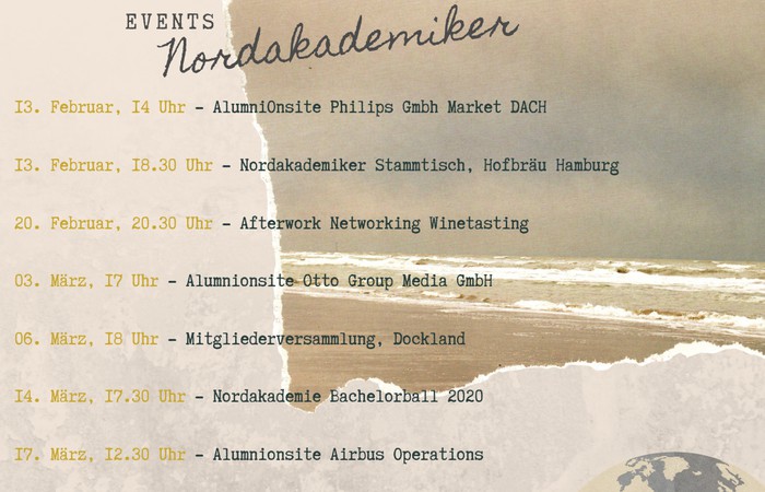 Die exklusiven Nordakademiker Events für das erste halbe Jahr auf einen Blick!